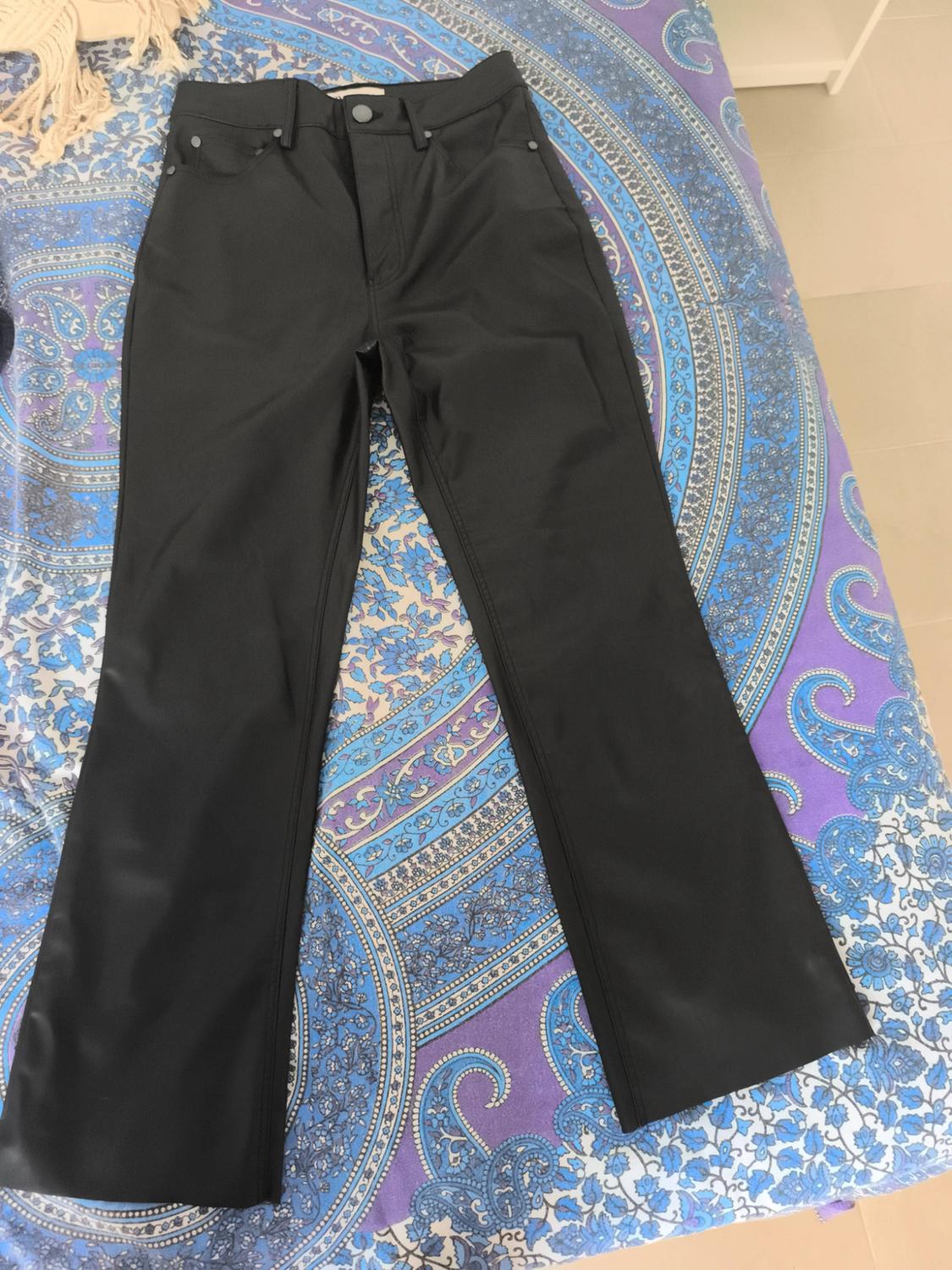 CROPPED FAUX LEATHER TROUSERS - Image 2