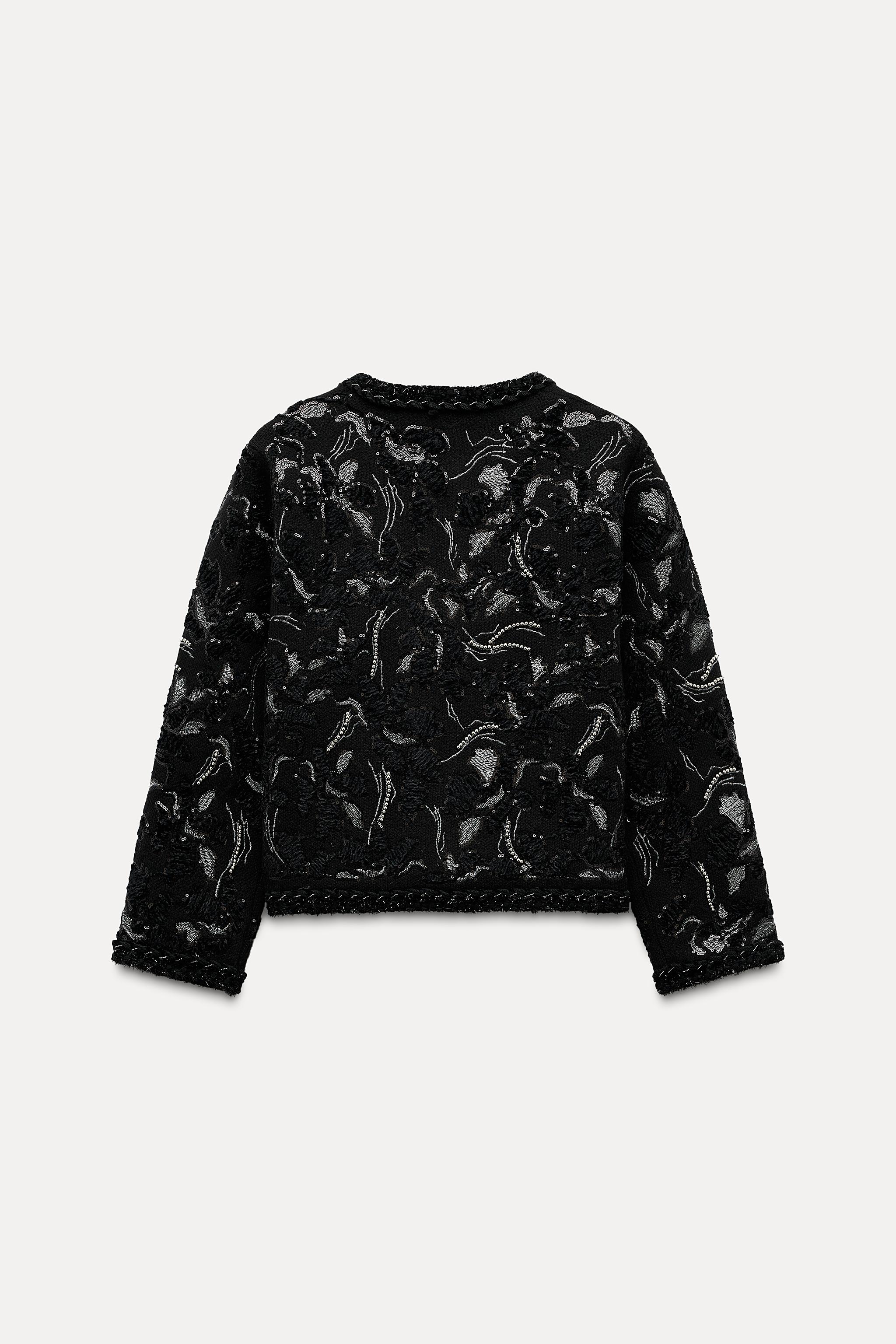 SEQUINNED KNIT CARDIGAN - Black | ZARA Australia SEQUINNED KNIT CARDIGAN - Black | ZARA Australia
