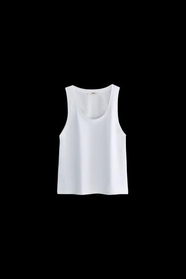 TOP ALGODÓN - Blanco de Zara - Imagen 0