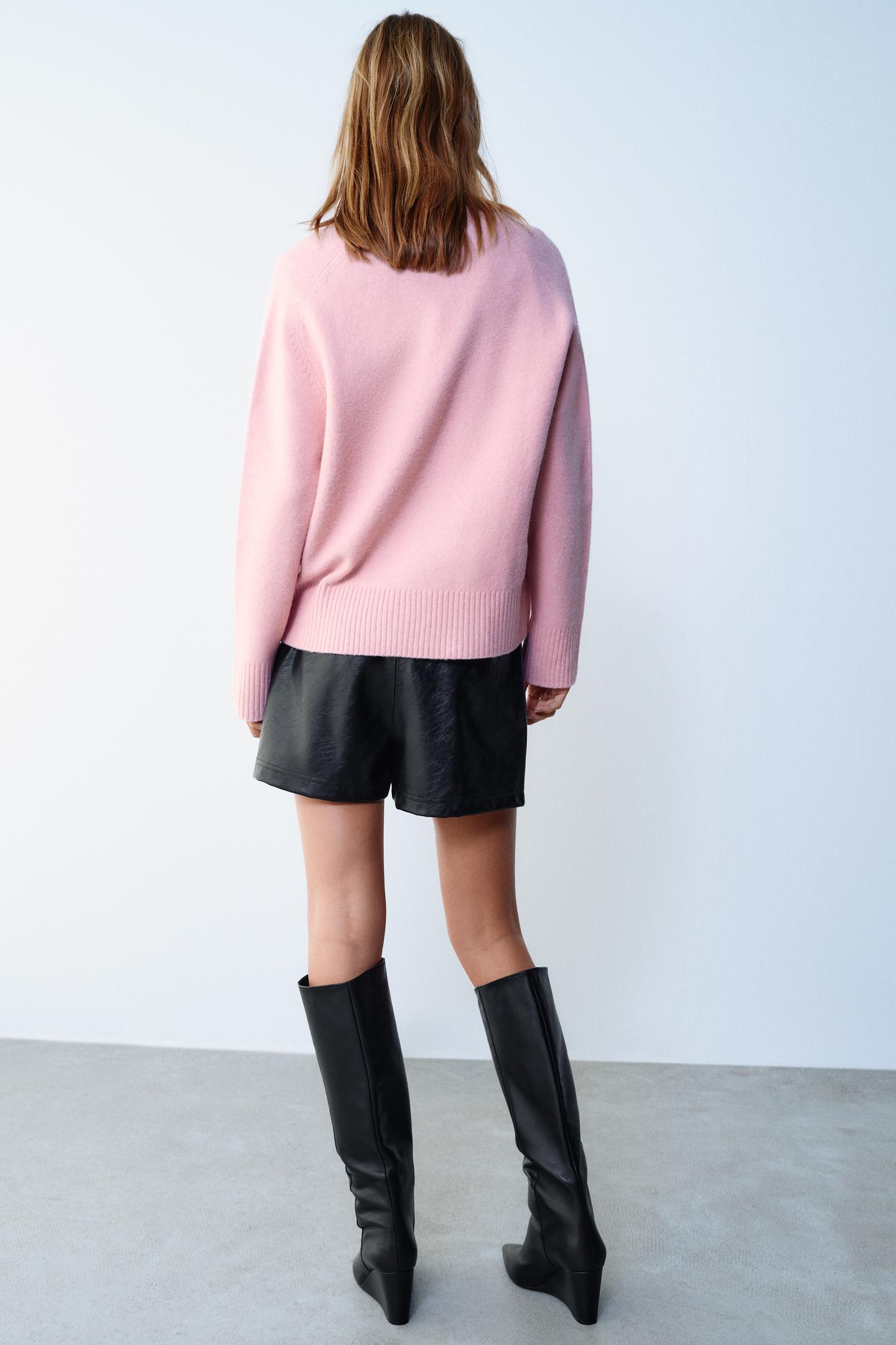 Женский свитер Zara Soft Touch Knit, цвет: Розовый — фото 6