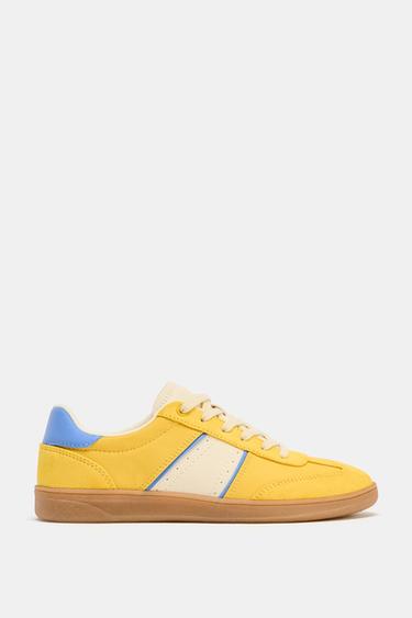 COLOURED SPORTS TRAINERS - Yellow by Zara