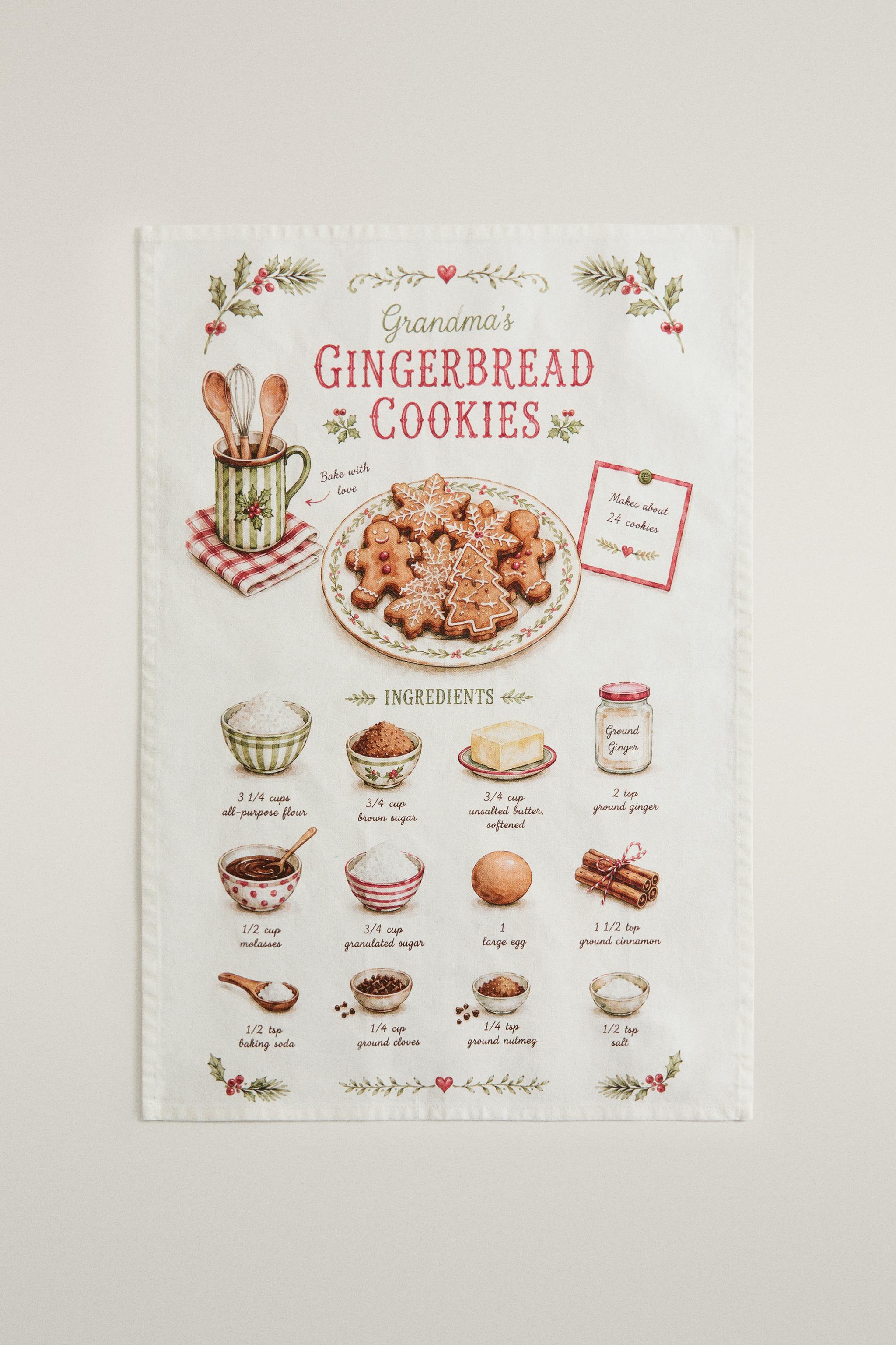 GINGERBREAD CHRISTMAS KITCHEN TOWEL (PACK OF 2)