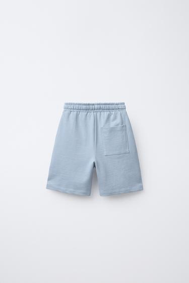 T-SHIRT AND SLOGAN BERMUDA SHORTS SET - Light blue by Zara - Image 5