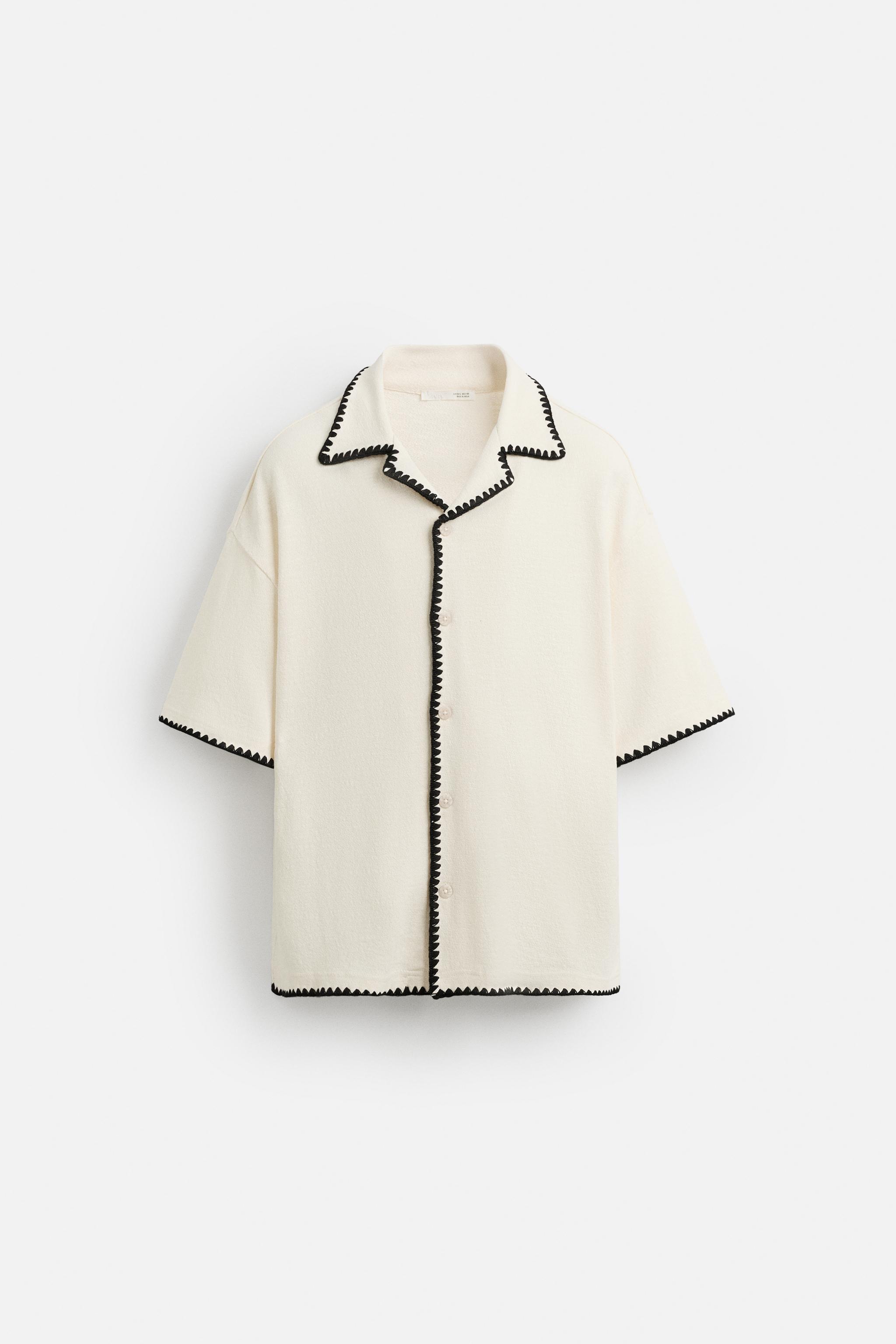CONTRAST TRIM SHIRT
