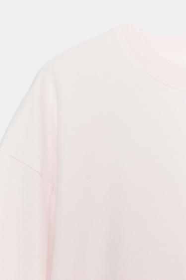 SWEAT EFFET DÉLAVÉ - Rose pastel de Zara - Image 7