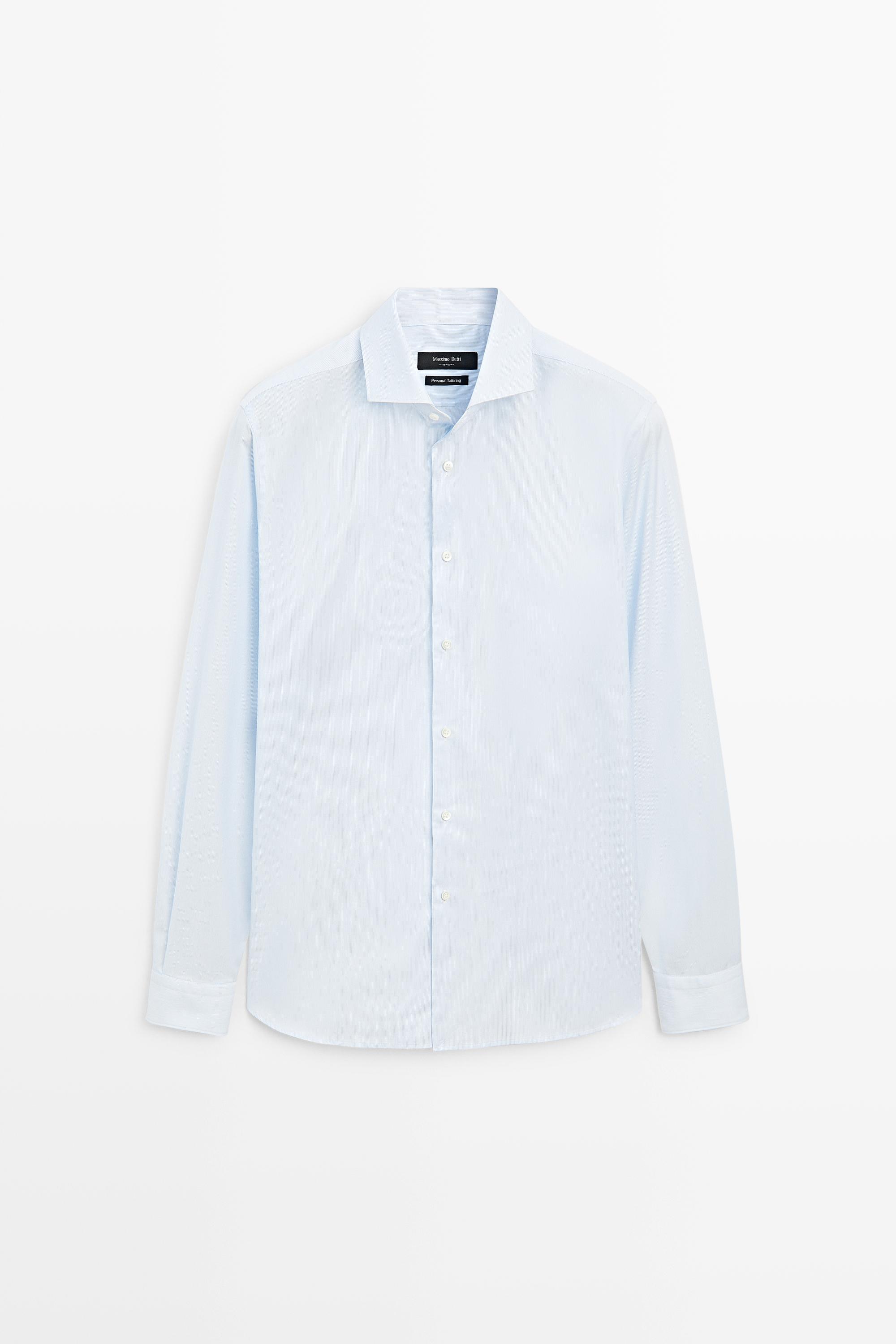 100% cotton striped shirt — White