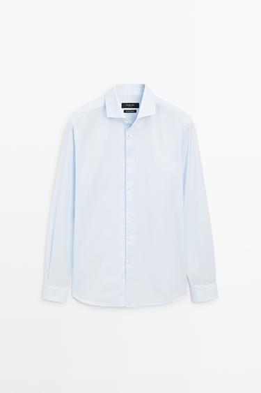 Zara 100% cotton striped shirt - White - Image 0