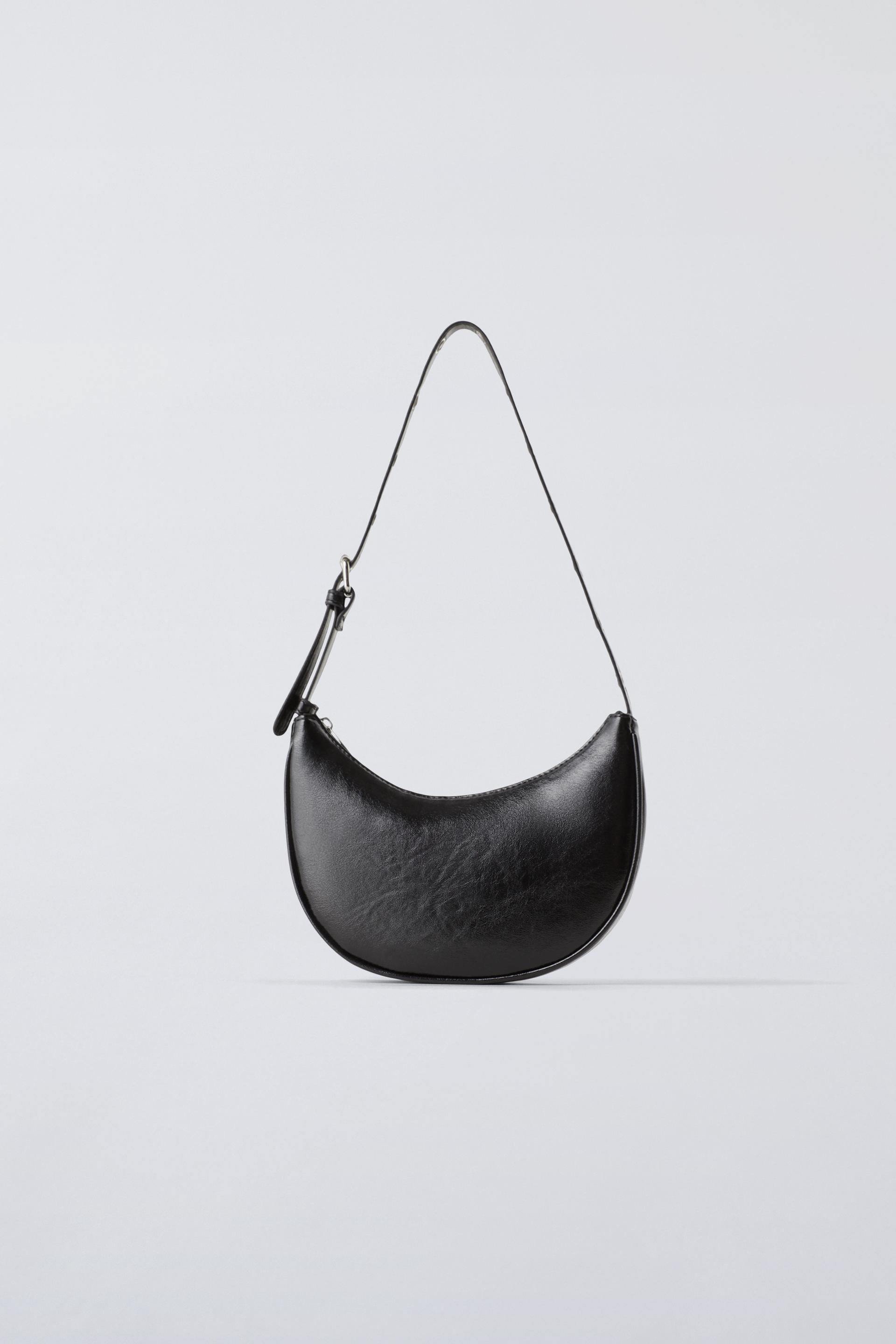 FAUX PATENT LEATHER SHOULDER BAG - Black | ZARA United States