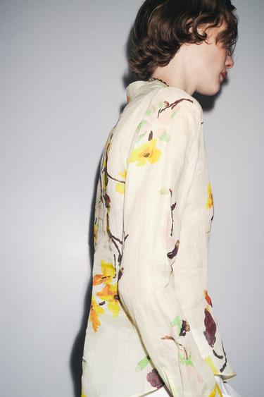 CAMISA RAMIO FLORES ZW COLLECTION - Crudo de Zara