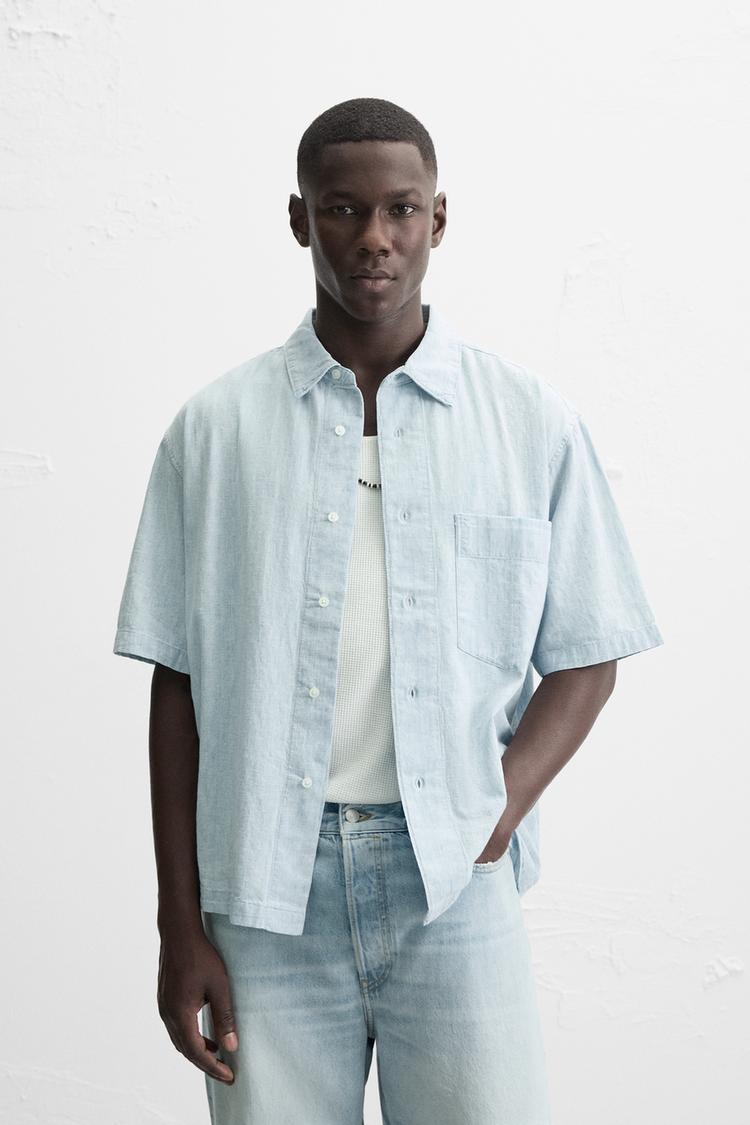 CONTRAST DENIM SHIRT