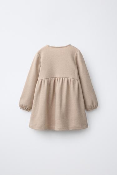 EMBROIDERED STRUCTURED DRESS — Caramel 2