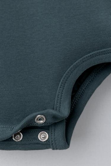 ENSEMBLE BODY ET LEGGING BRODÉ MOUTON - Bleu pétrole de Zara - Image 3