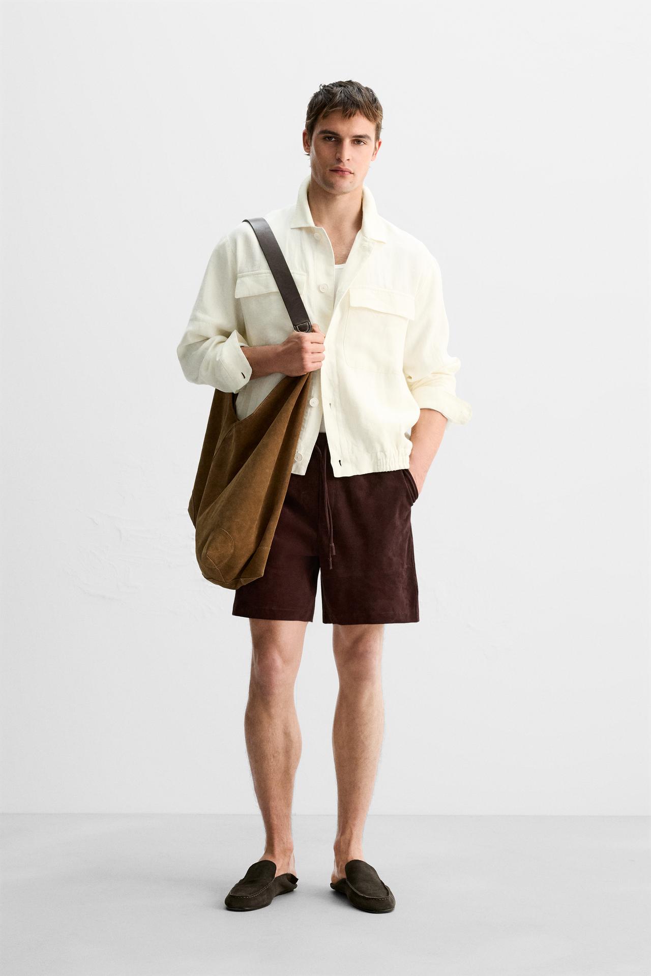 100% LINEN JACKET WITH POCKETS LIMITED EDITION - Ecru by Zara