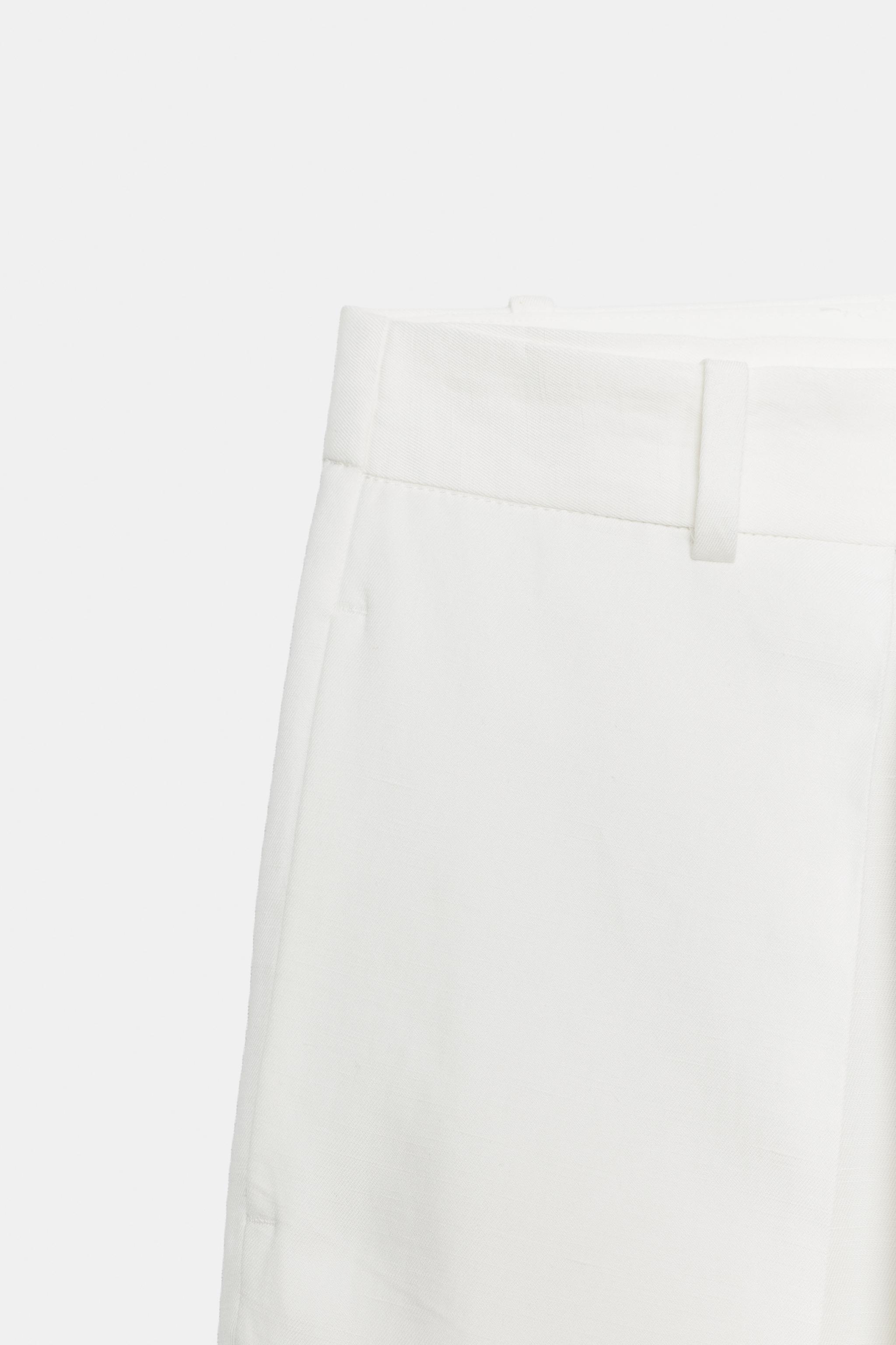 Женские брюки Zara ZW COLLECTION PLEATED BELTED TROUSERS — фото 8