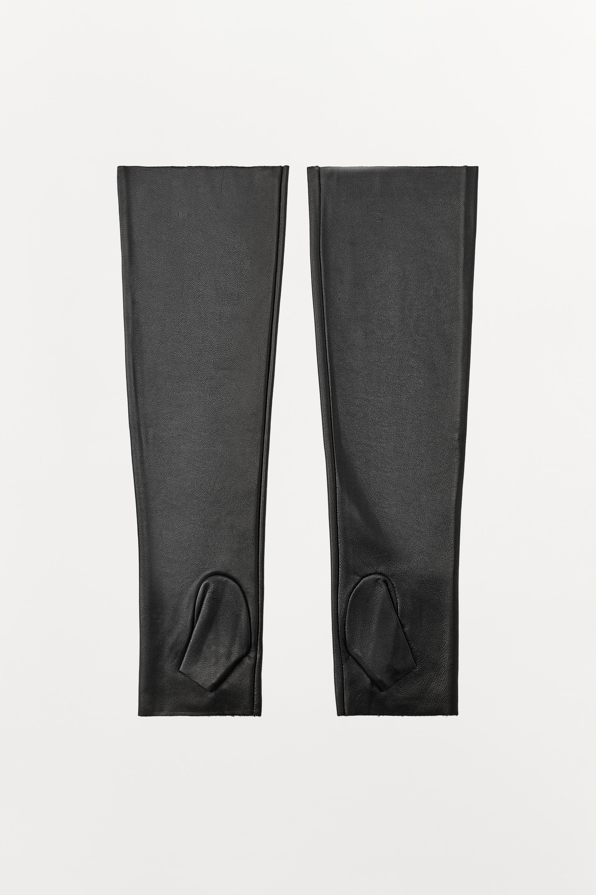 100% LEATHER LONG MITTENS