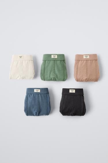 AGES 6-14/ 5-PACK OF BOXERS WITH LABEL - Multicoloured by Zara - Image 4