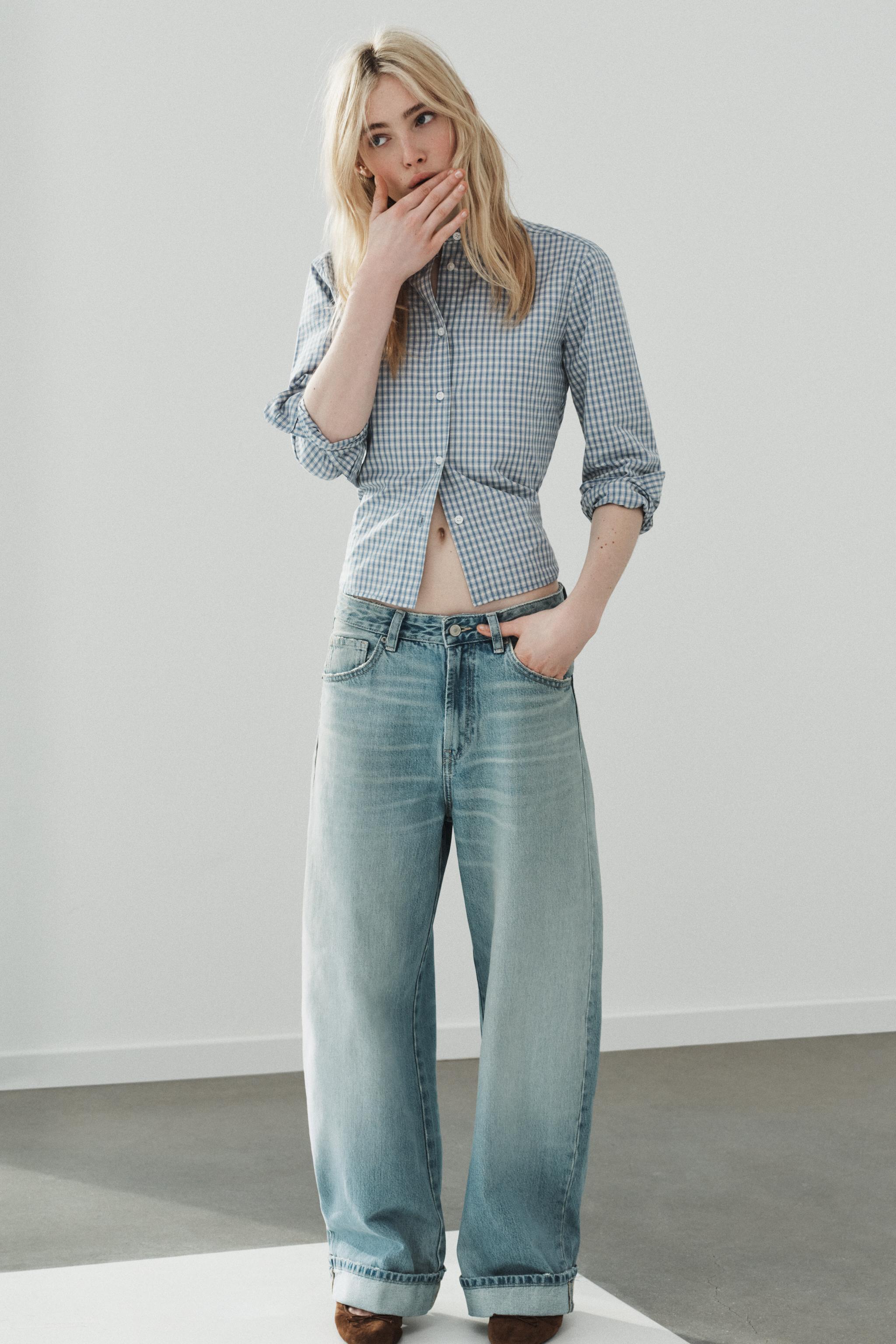 JEAN TRF BAGGY FOLDED TAILLE MI-HAUTE