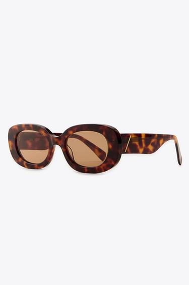 OVAL TORTOISESHELL-EFFECT SUNGLASSES - Brown by Zara - Image 2