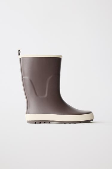 COLOUR BLOCK WELLIES - Brown by Zara