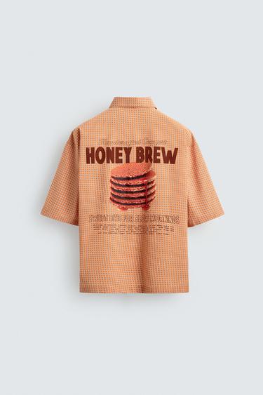 CHECK SHIRT WITH CONTRAST EMBROIDERY - white-orange by Zara - Image 7