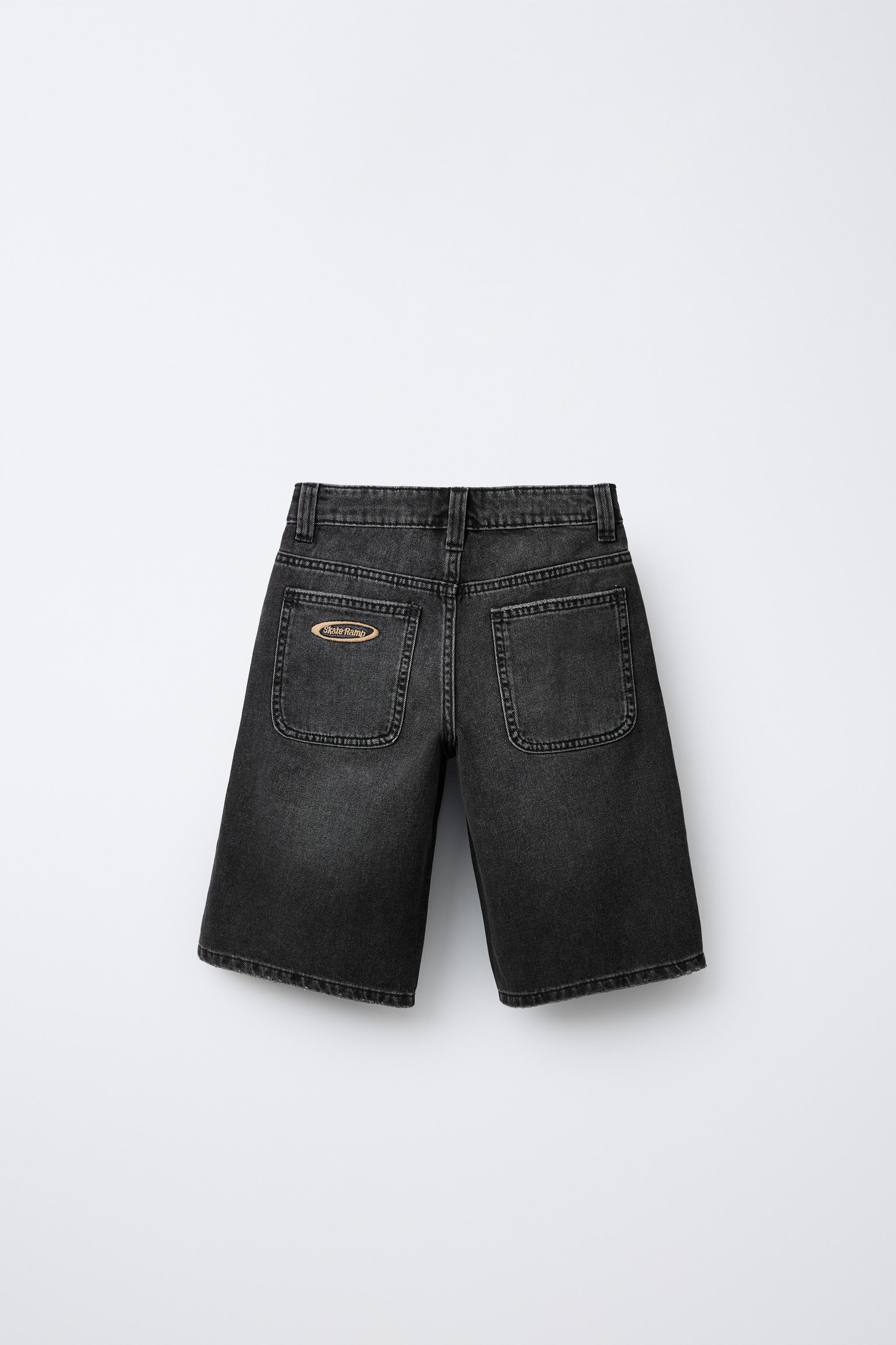 WIDE FIT DENIM SHORTS