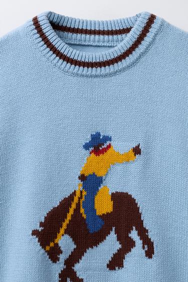 PULL EN MAILLE BRODÉ ET À PIÈCES - Multicolore de Zara - Image 2