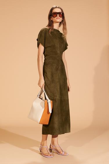 Zara SUEDE SHOPPER BAG LIMITED EDITION - Multi-color