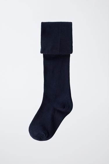 PLAIN TIGHTS - Navy blue by Zara