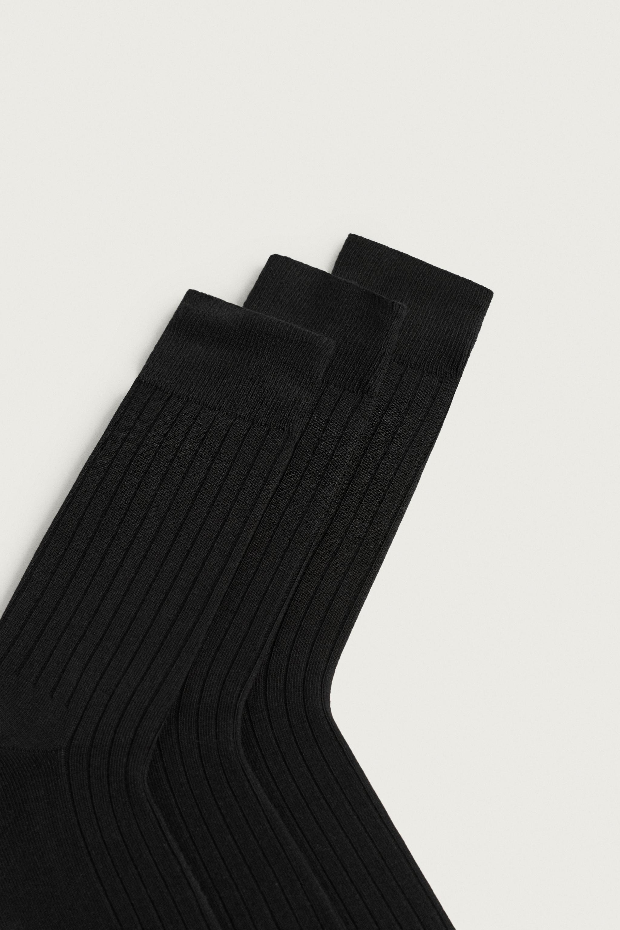 3-PACK RIBBED SOCKS