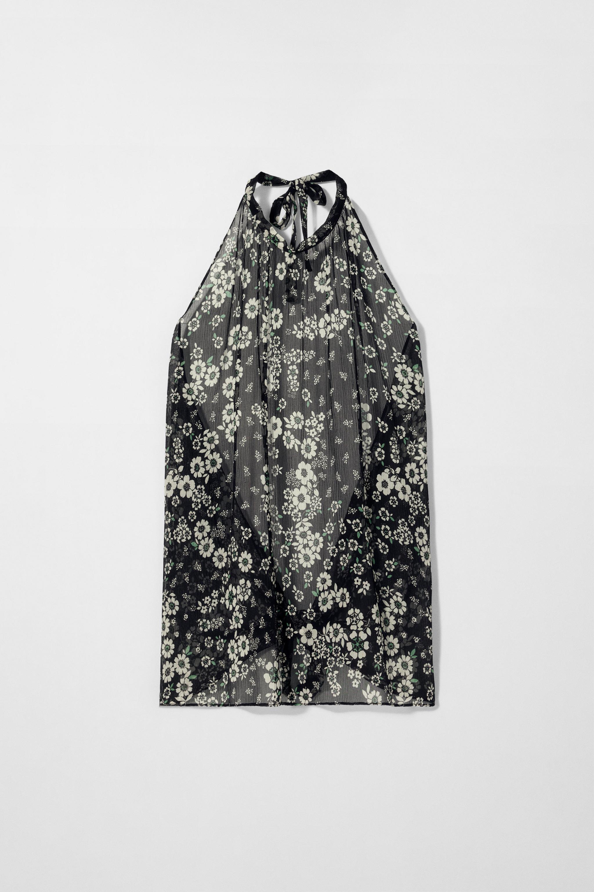 HALTER SILK TOP KATE MOSS X ZARA - Printed | ZARA Spain