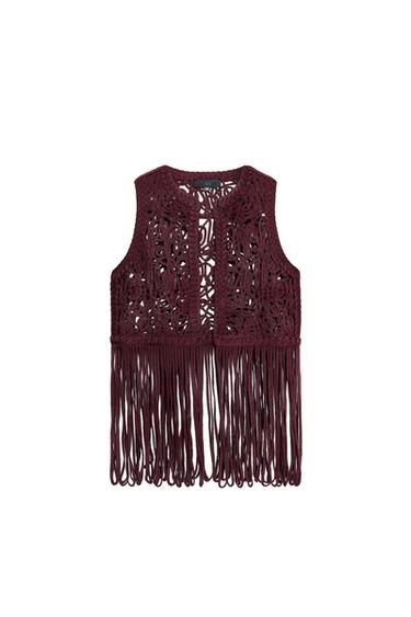 FRINGED MACRAMÉ WAISTCOAT