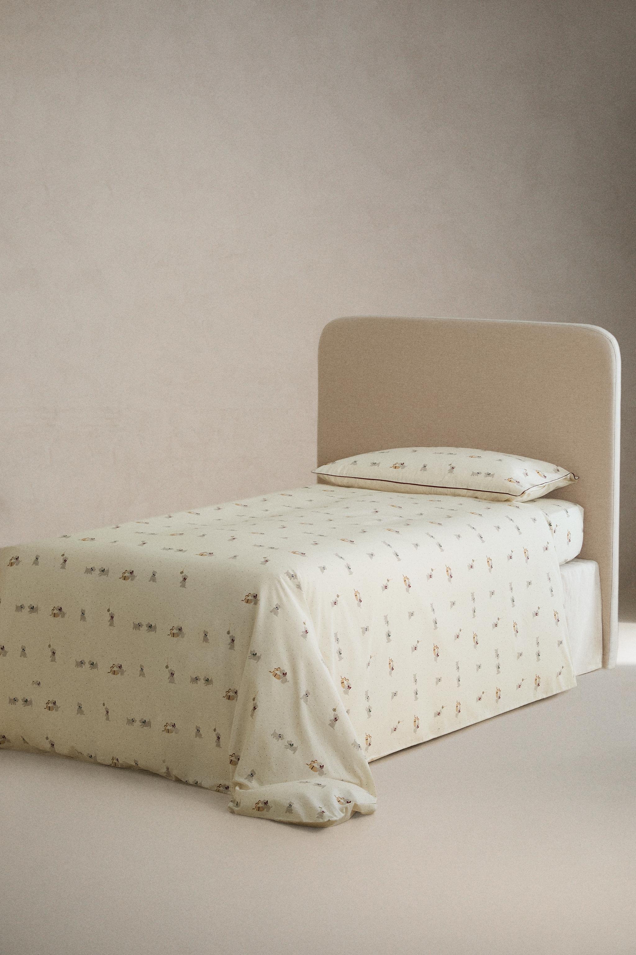 HOUSSE DE COUETTE ENFANT CHIOTS NOËL COTON (200 FILS)
