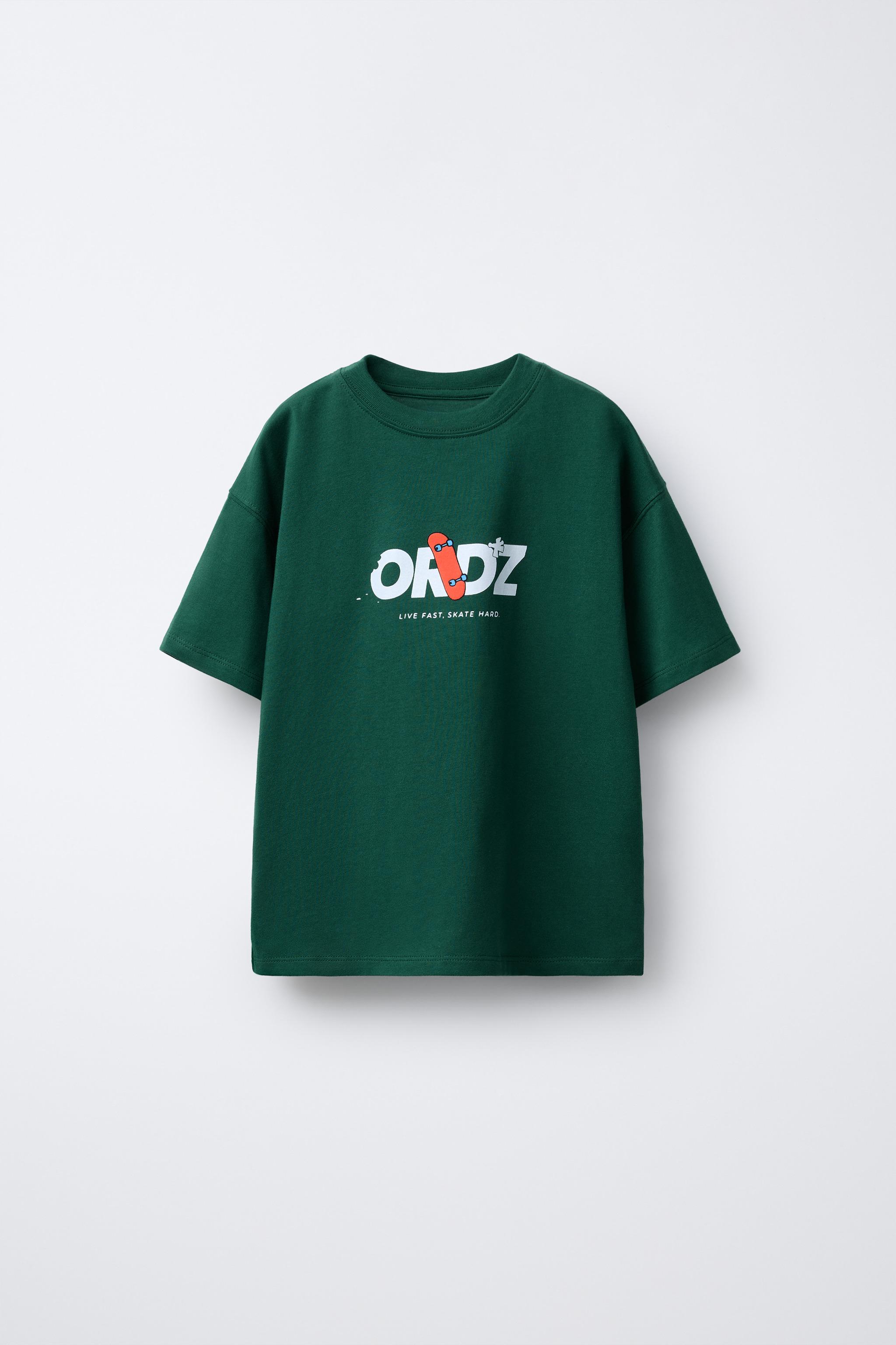 SKATE PRINT T-SHIRT - Green | ZARA United States