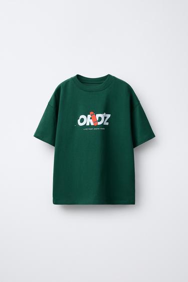 SKATE PRINTED T-SHIRT - Green by Zara