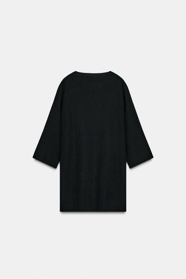 TOP EN MAILLE OVERSIZE - Noir de Zara - Image 4