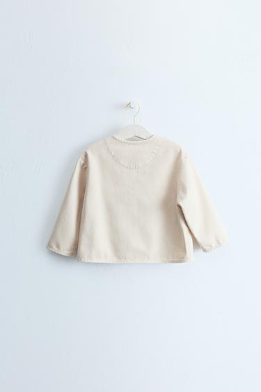 ZARA TIMELESS - PLAIN CANVAS JACKET - Stone by Zara