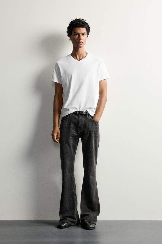 BASIC V-NECK T-SHIRT - White by Zara - Image 0