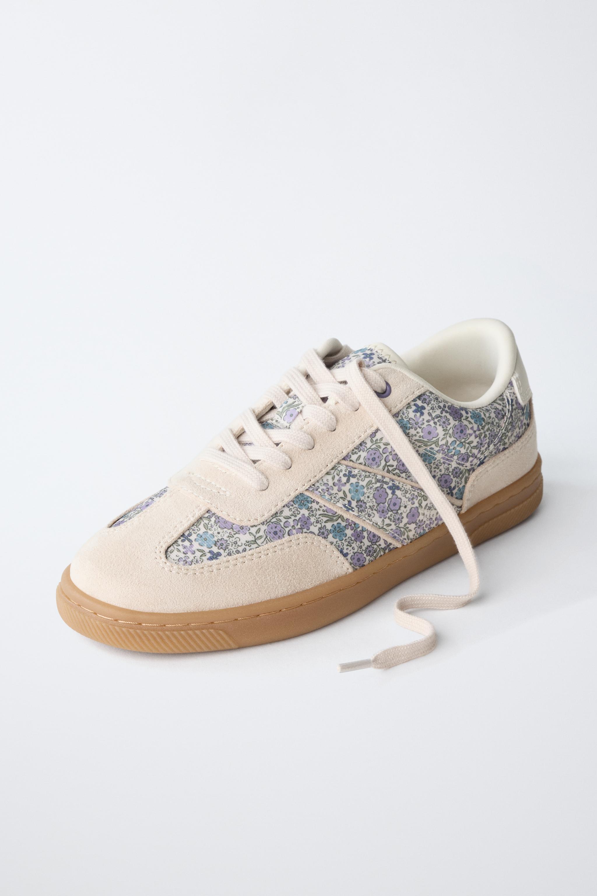 Детские кроссовки Zara FLORAL SNEAKERS — фото 3