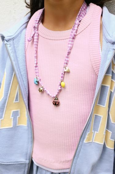 ÁO THUN BA LỖ VẢI GÂN - Màu hồng từ Zara