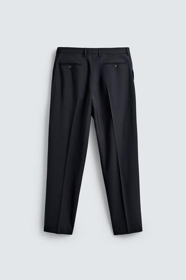 PANTALON DE COSTUME AVEC LAINE - Bleu marine de Zara - Image 6