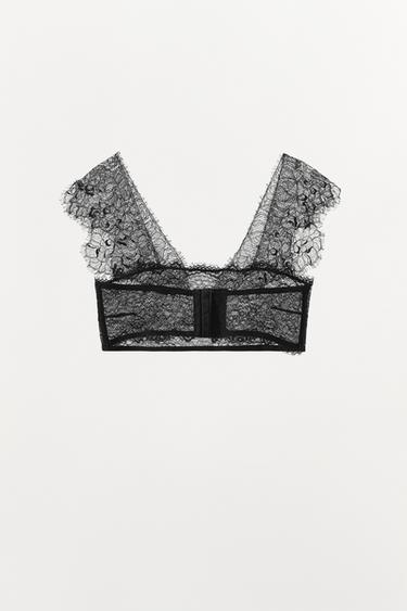 BRALETTE BANDEAU DENTELLE - Noir de Zara - Image 4