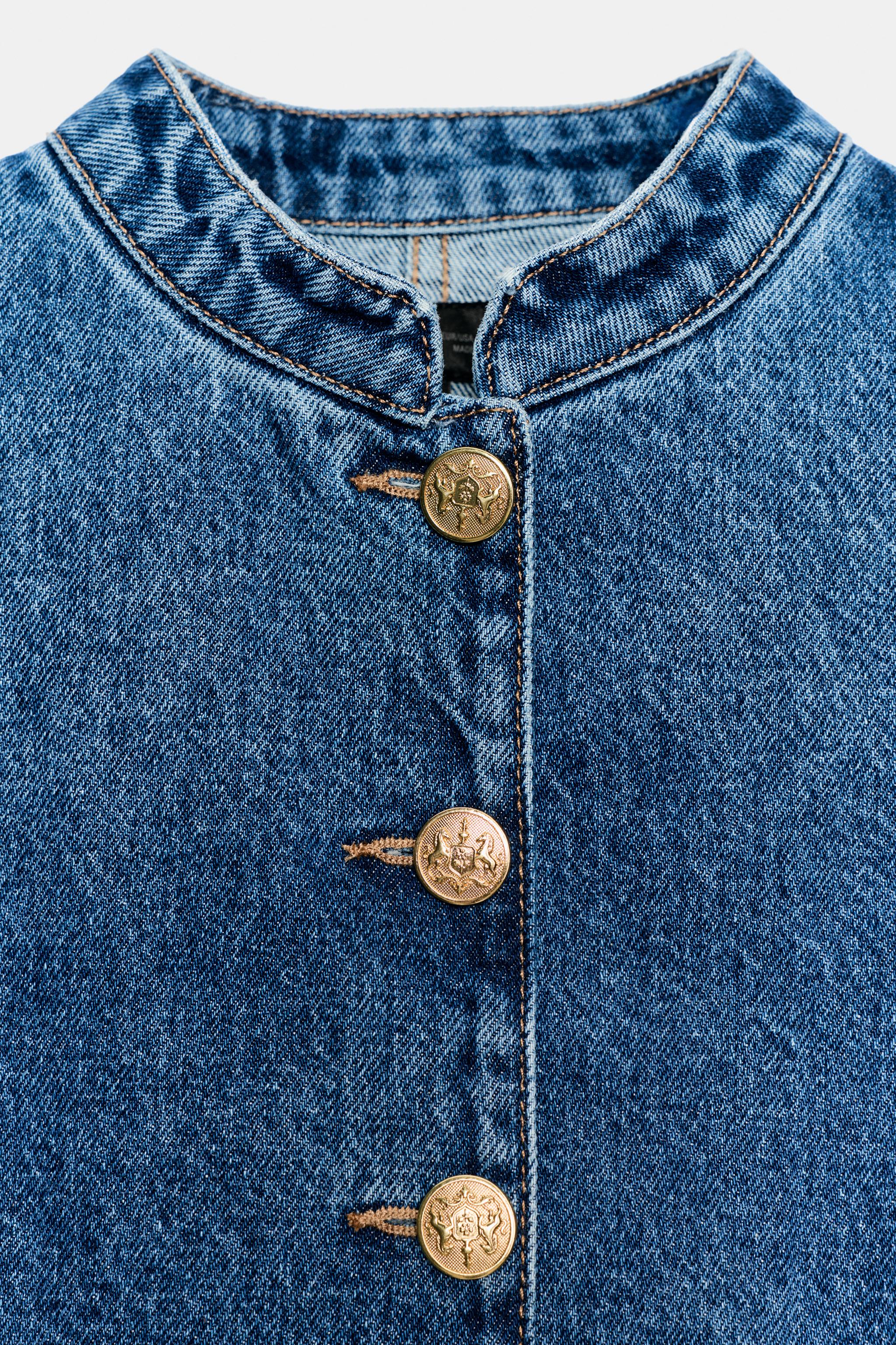 VESTE EN DENIM Z1975 À BOUTONS DORÉS