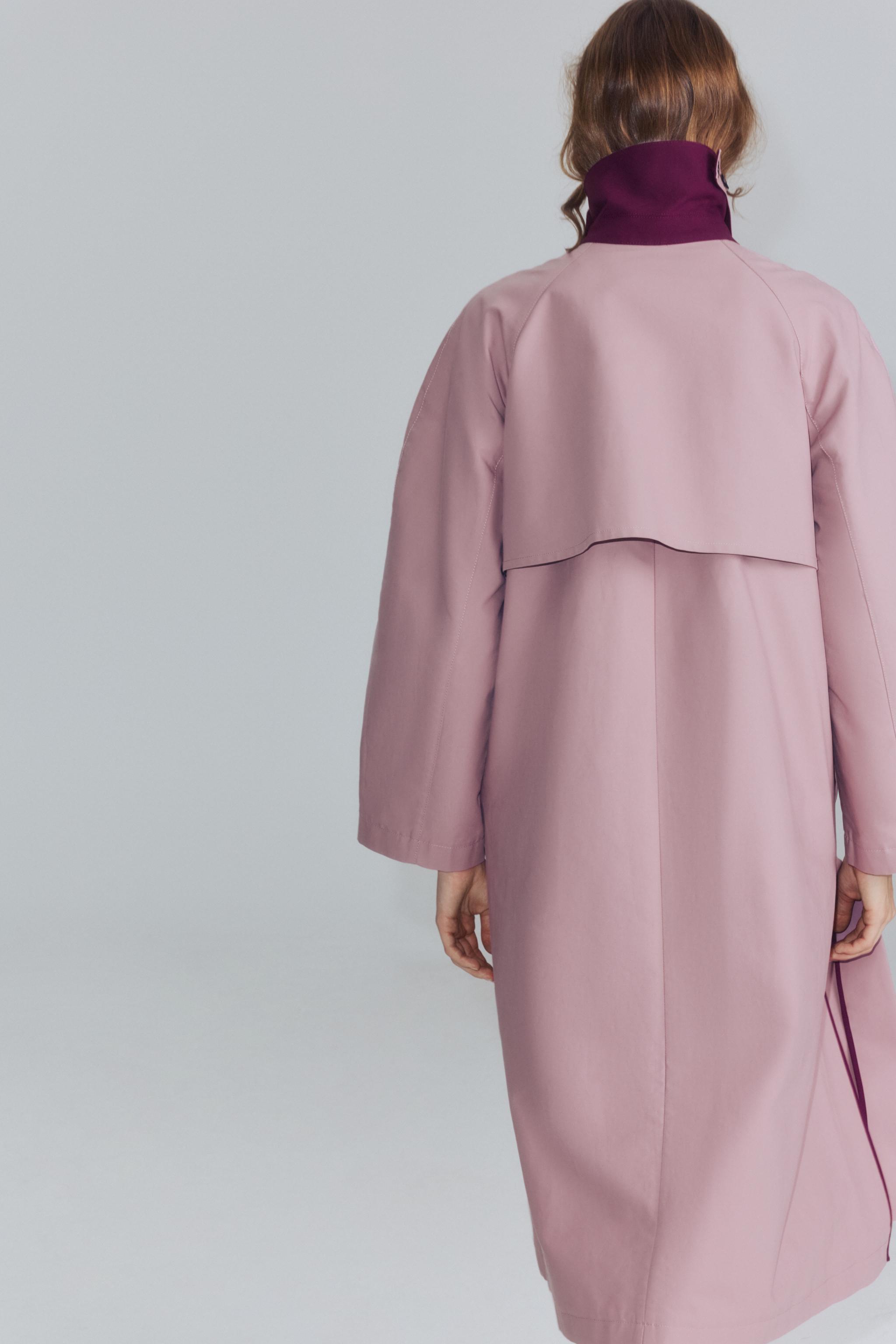 ZW COLLECTION DOUBLE-BREASTED LONG TRENCH COAT