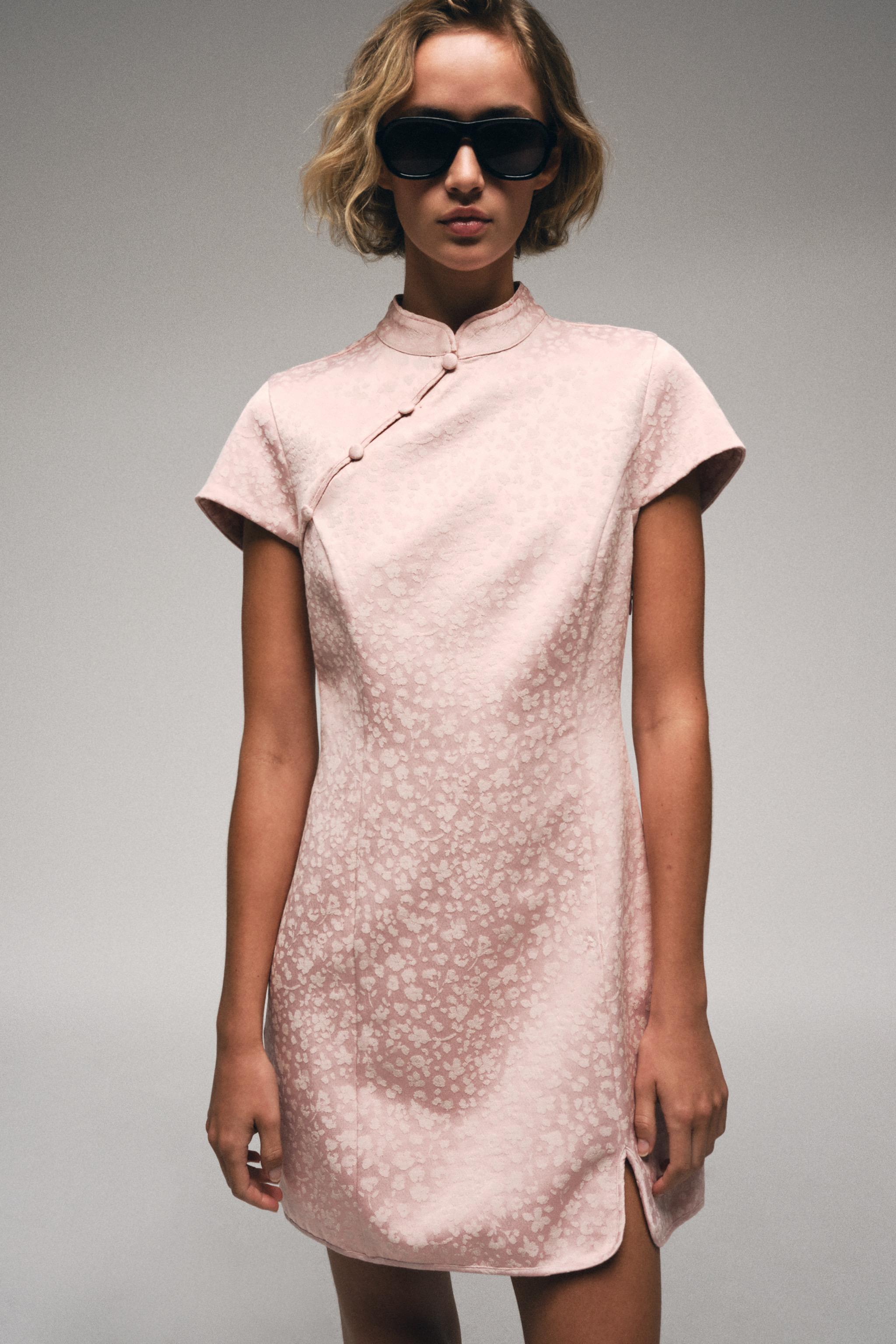 Женские платья Zara SHORT JACQUARD DRESS — фото 2