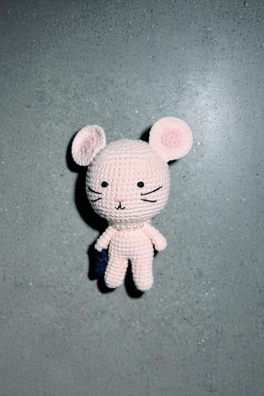 SLEUTELHANGER CHARM MUISJE - Roze van Zara