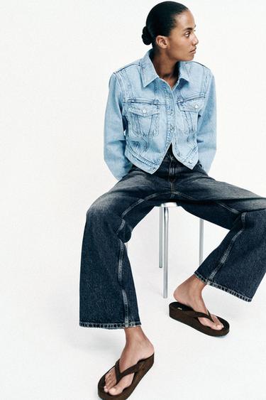 SANDÁLIA PLATAFORMA COM TIRA - Marrom da Zara