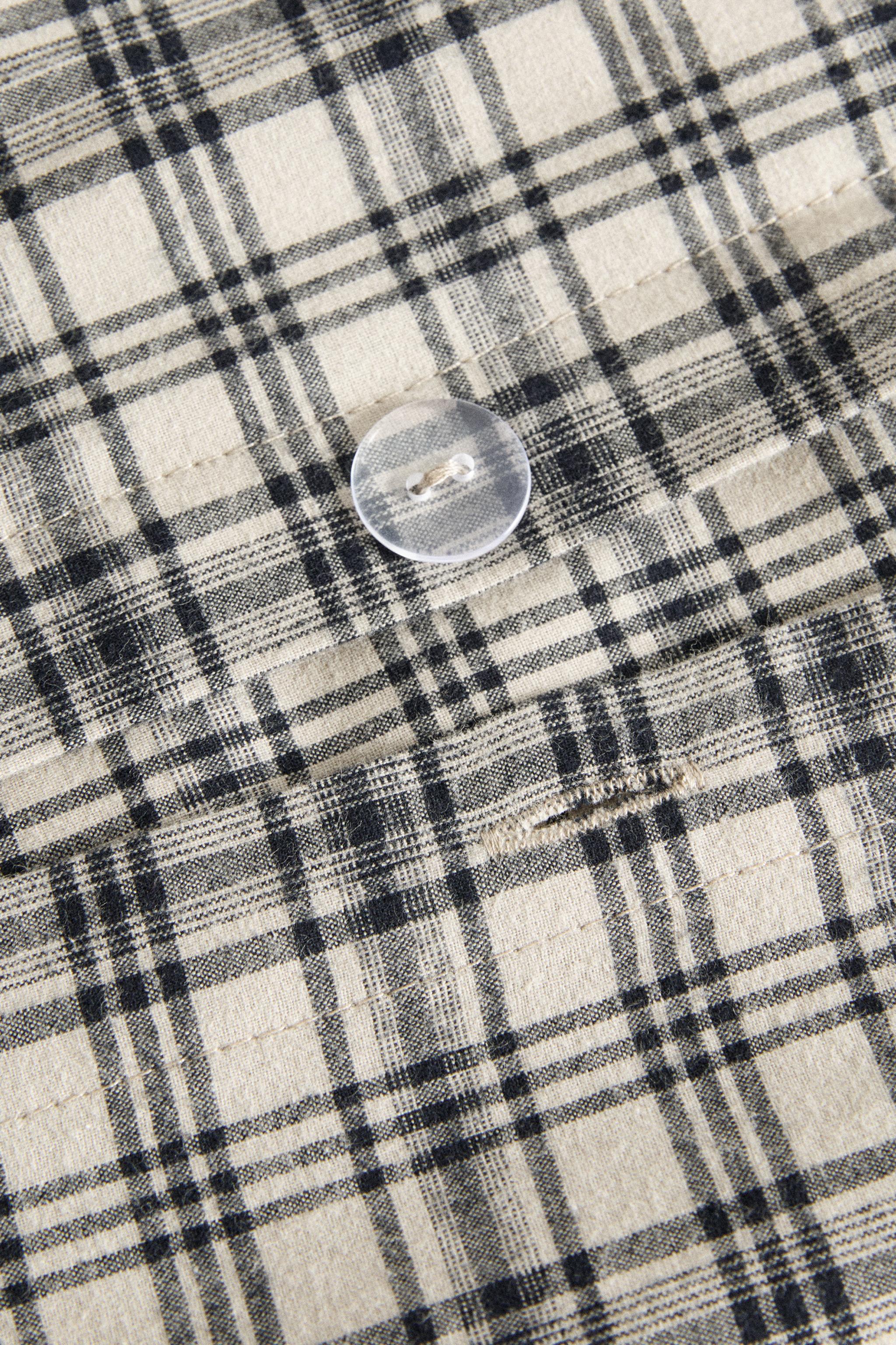 HOUSSE DE COUETTE FLANELLE À CARREAUX (170 G/M²)