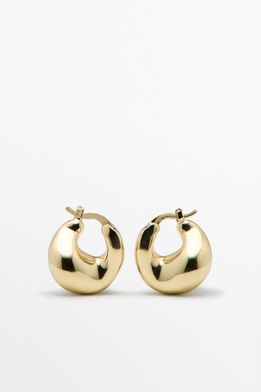 Boucles d'oreilles créoles volume - Doré de Zara - Image 0