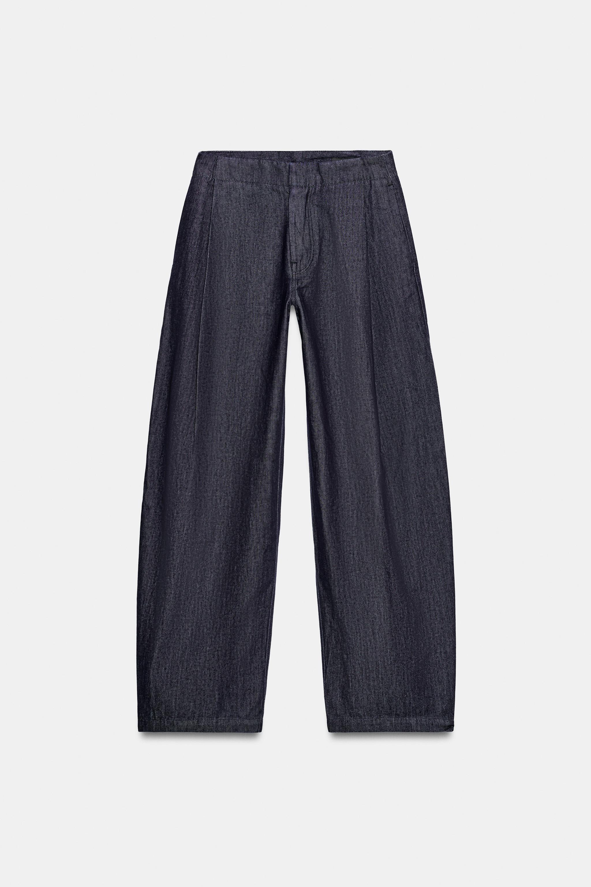 Zara ZW COLLECTION BARREL ORTA BEL JEAN görsel 6