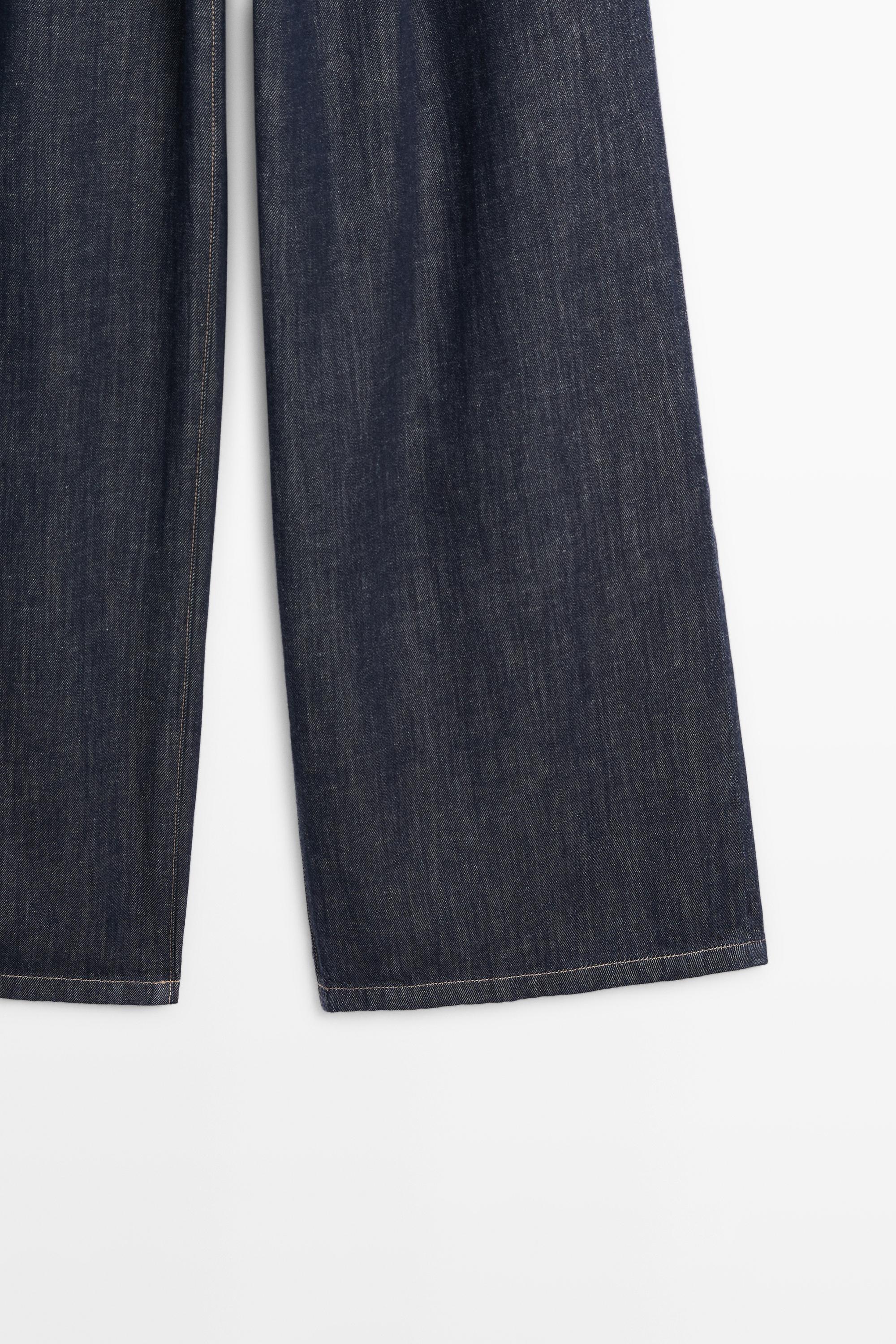 Cotton blend pleated semi-jogger pants